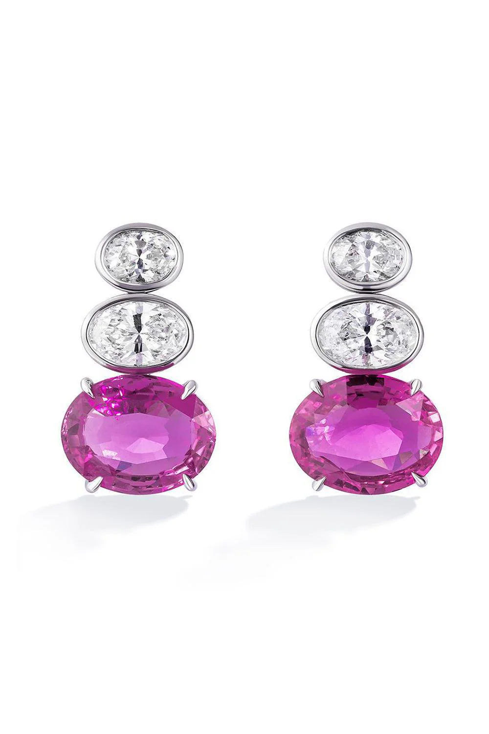 Pink Sapphire Drop Earrings