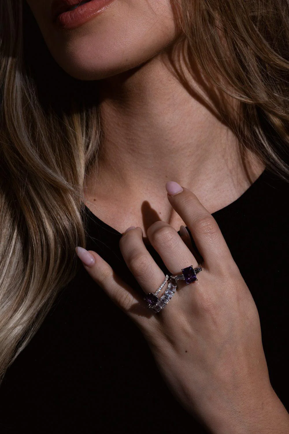 Purple Sapphire Diamond Ring - Image 4
