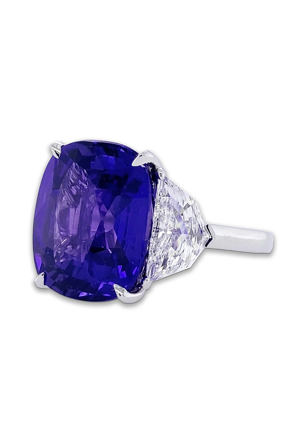 Purple Sapphire Diamond Ring - Image 4