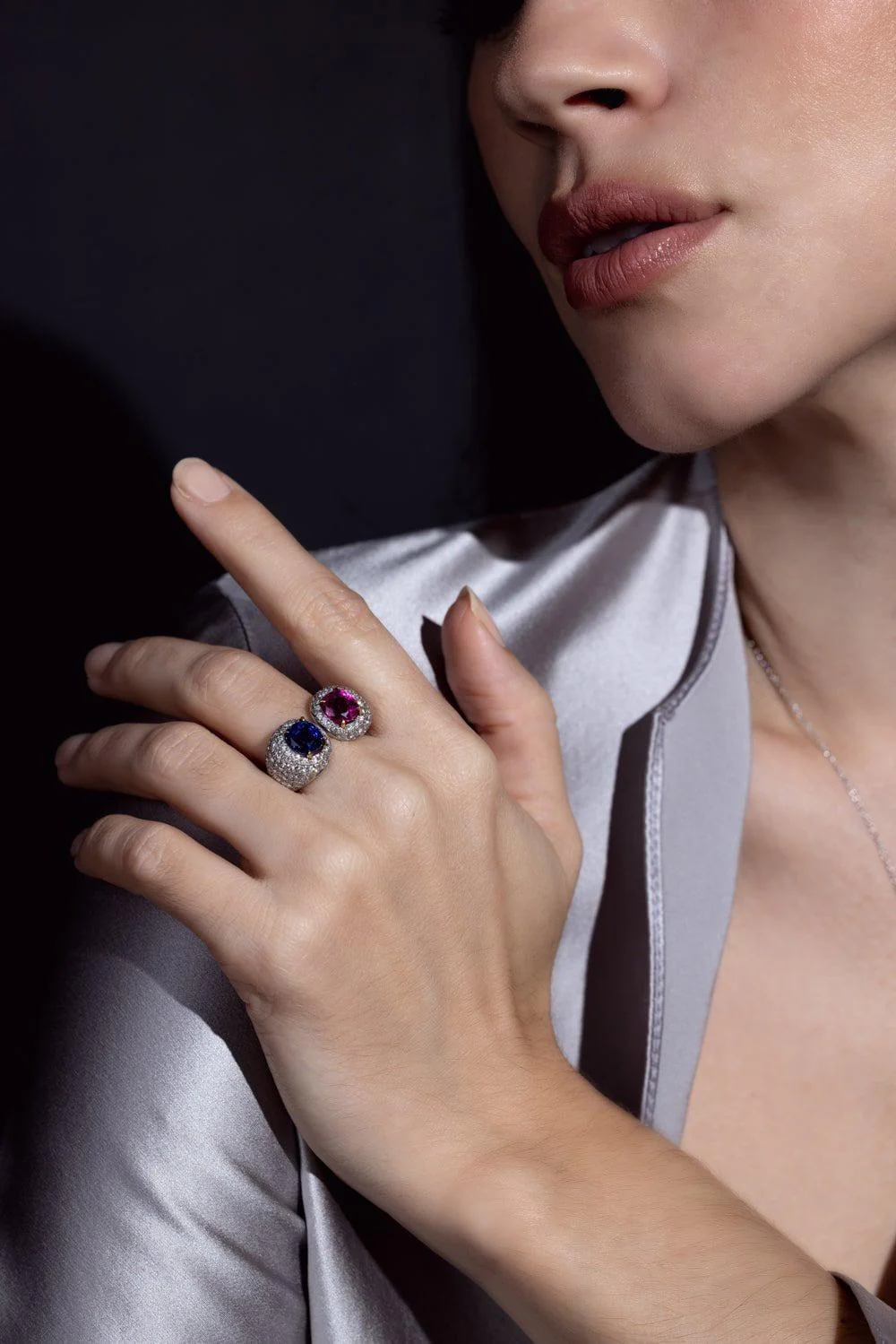 Ruby Sapphire Diamond Ring - Image 4