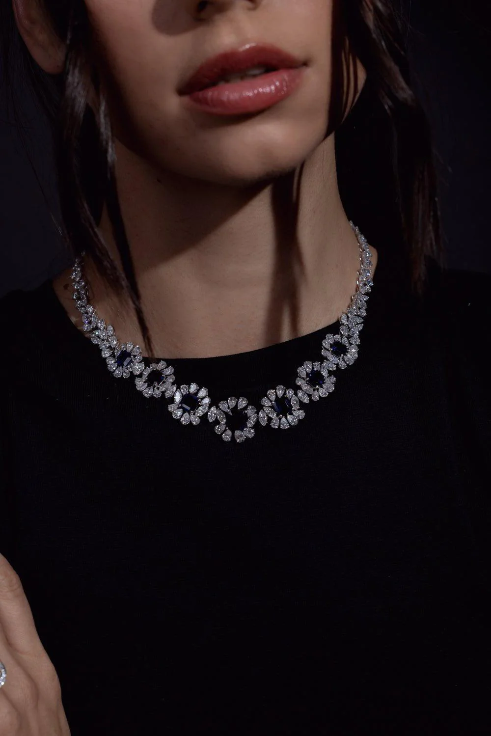 Sapphire Diamond Necklace - Image 3