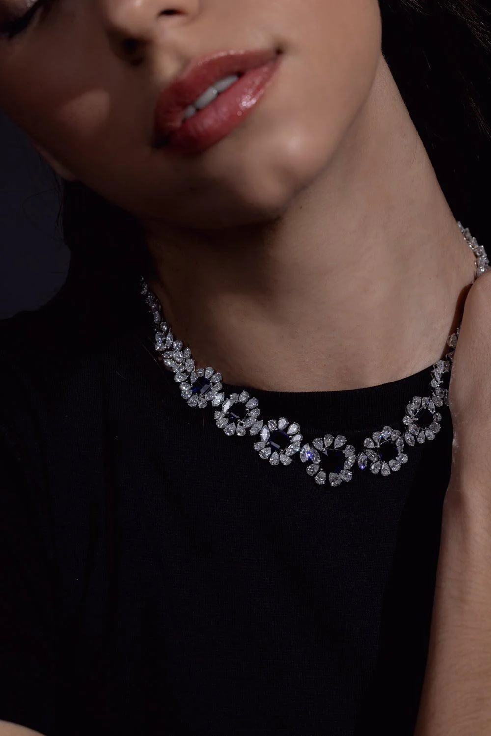 Sapphire Diamond Necklace - Image 4