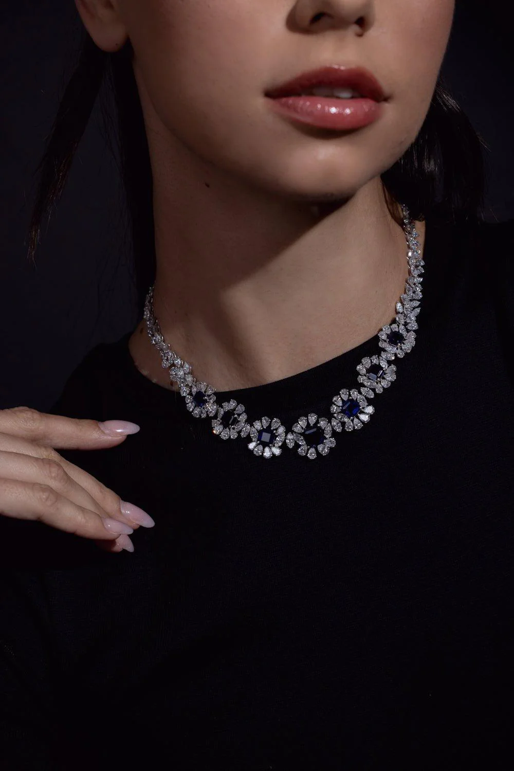 Sapphire Diamond Necklace - Image 5