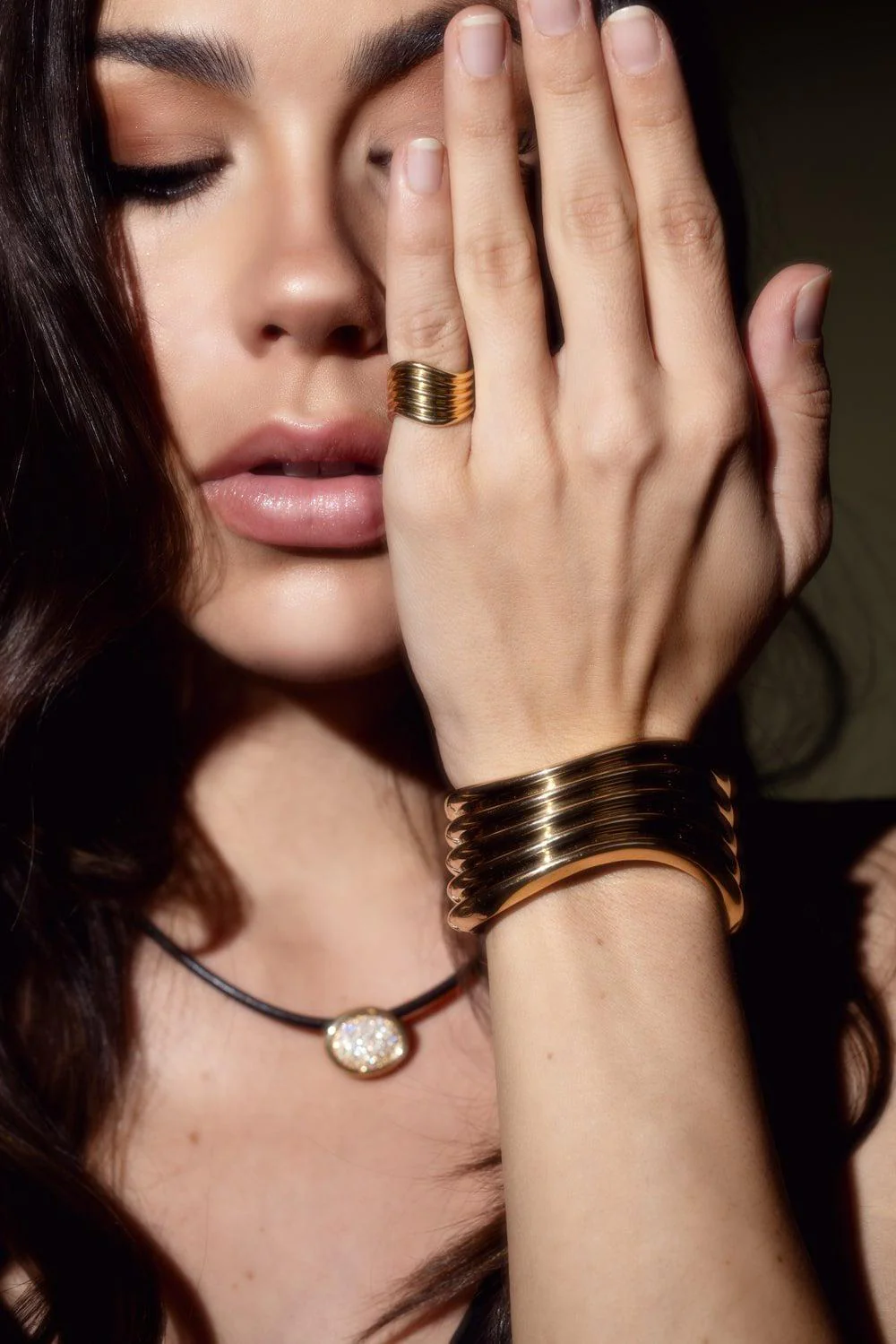 La Ola Five Tiered Wave Cuff Bracelet - Image 4