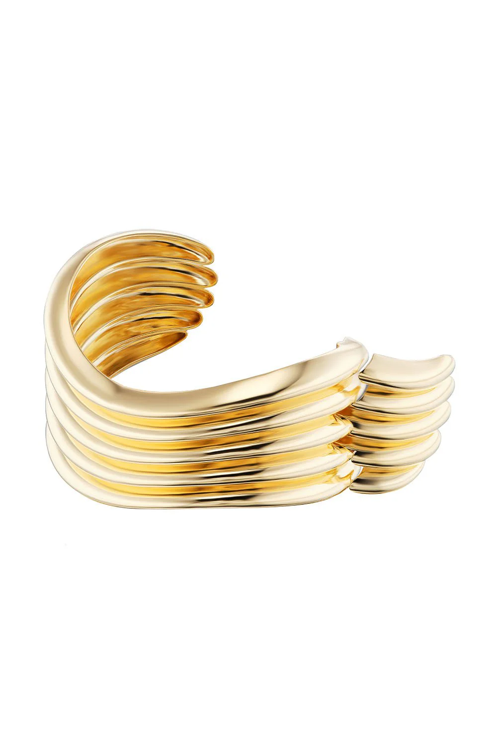 La Ola Five Tiered Wave Cuff Bracelet - Image 7
