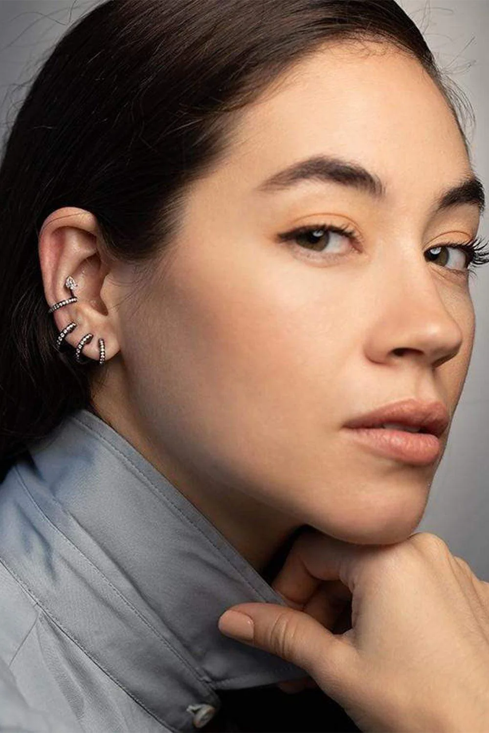 Berbere Monotype Diamond Earcuff - Image 2