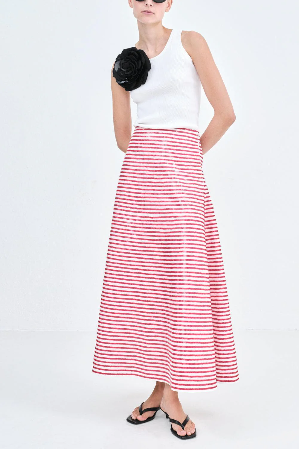 Caswell Skirt - Red Stripe - Image 2