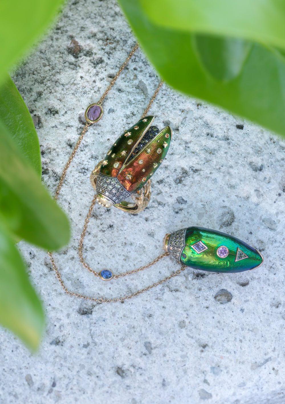 Scarab Pop Art Necklace - Image 5