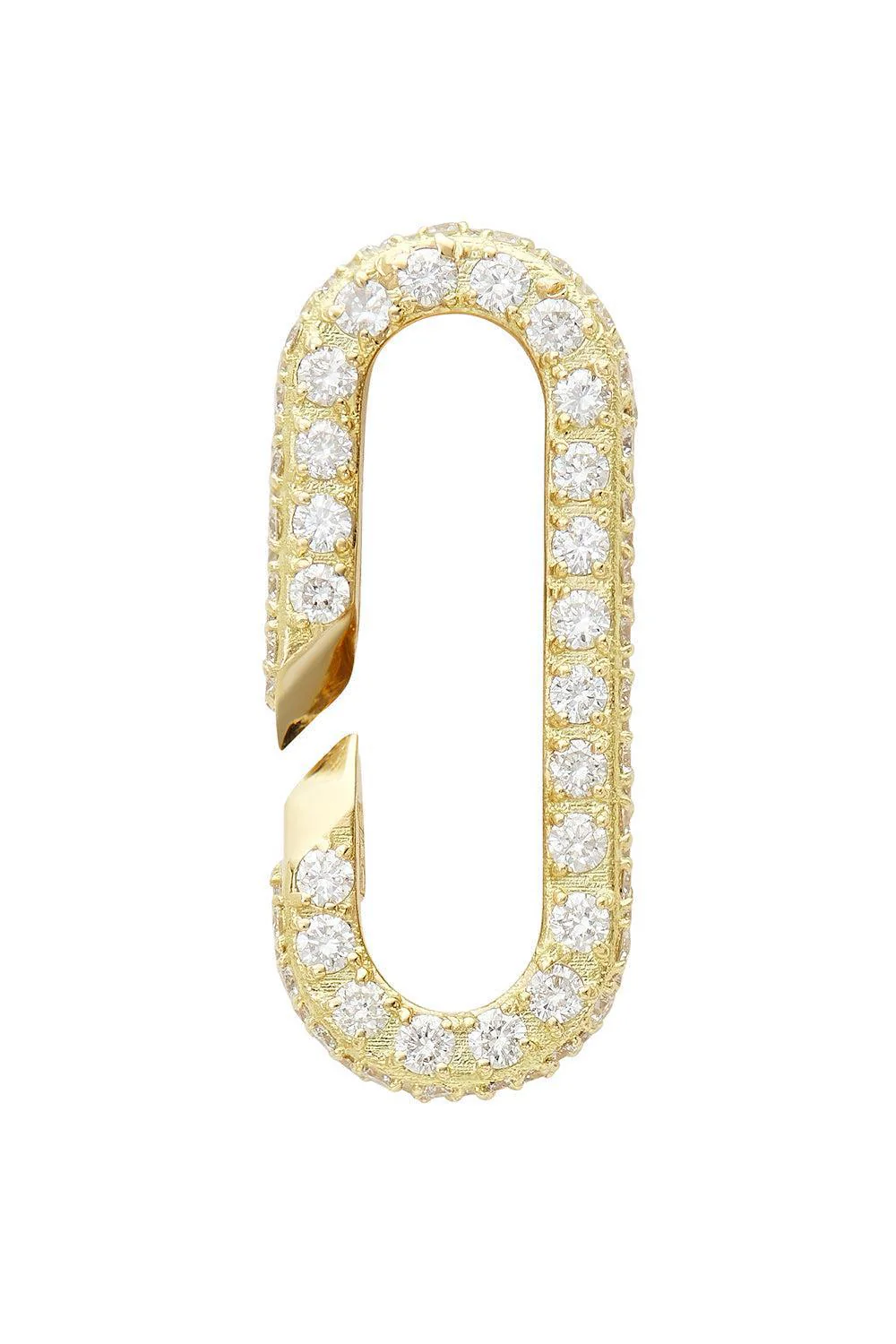 Diamond Open Link Paperclip Pendant