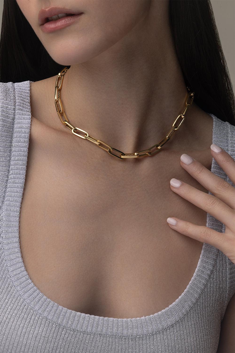 Medium Link Paperclip Necklace - Image 2