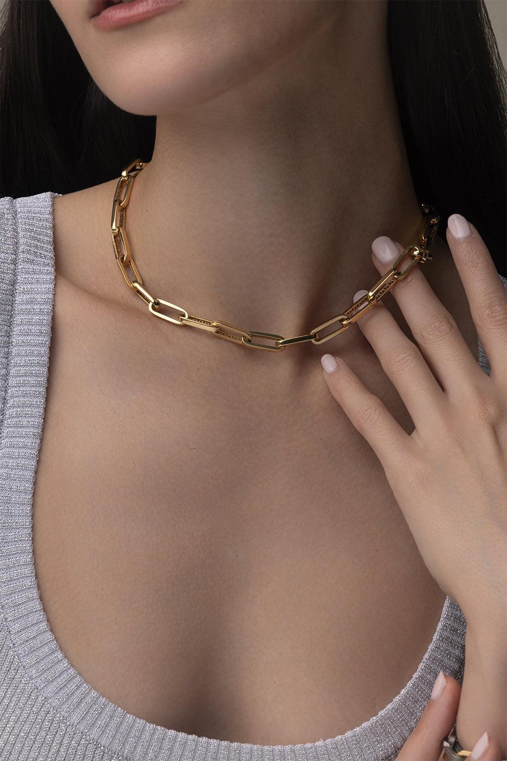 Medium Link Paperclip Necklace - Image 4