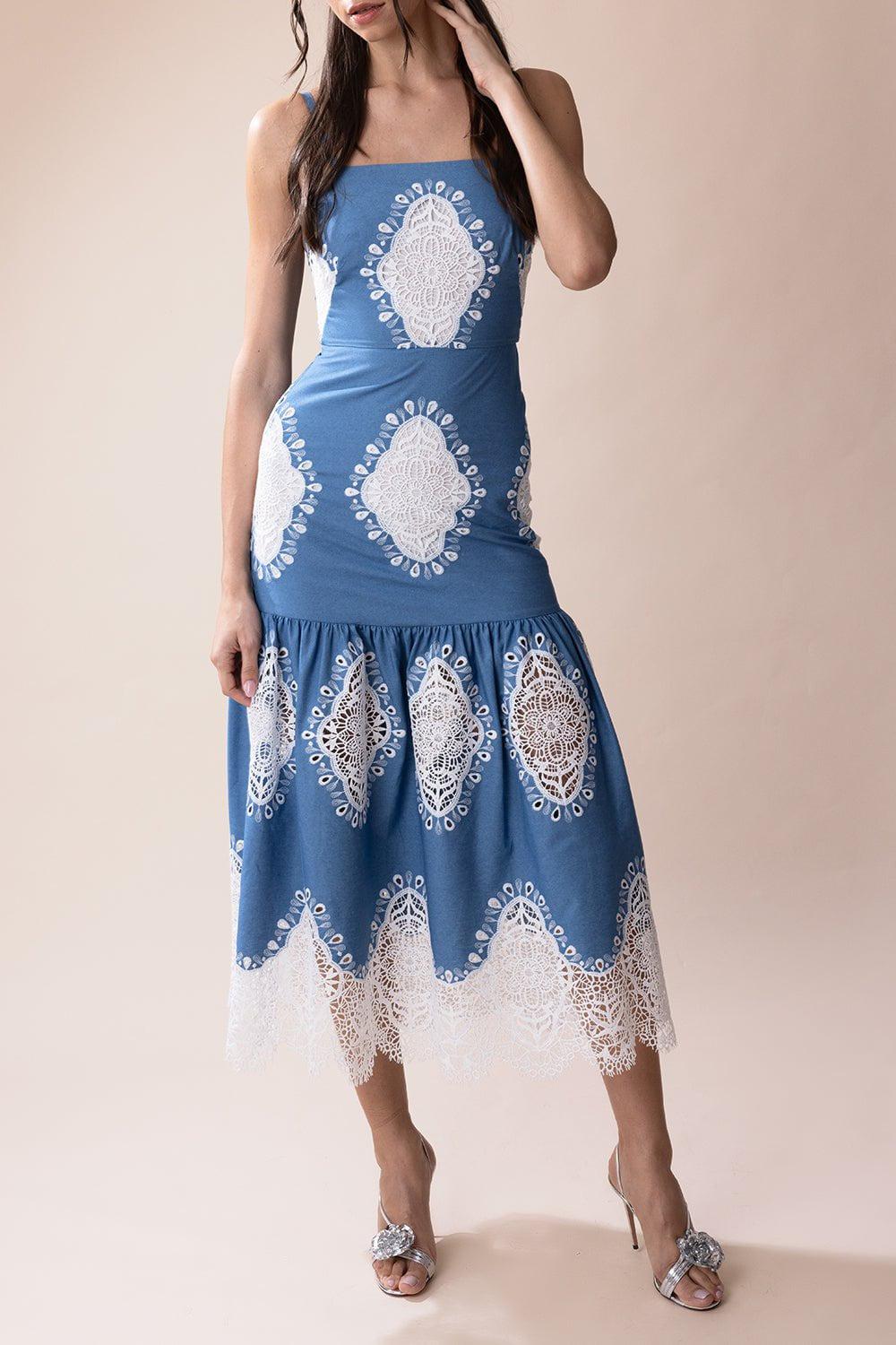 Cordelia Dress - Denim Ivory - Image 3