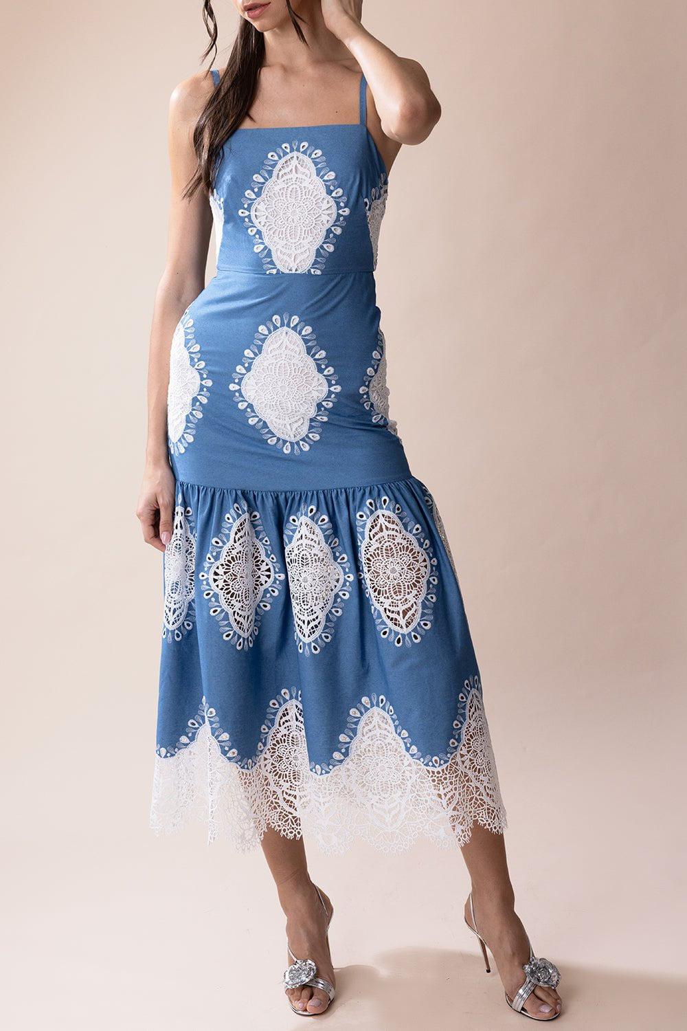 Cordelia Dress - Denim Ivory - Image 4