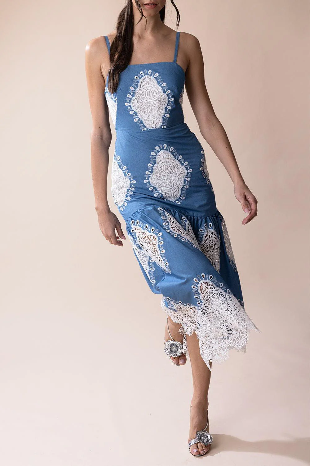 Cordelia Dress - Denim Ivory - Image 6