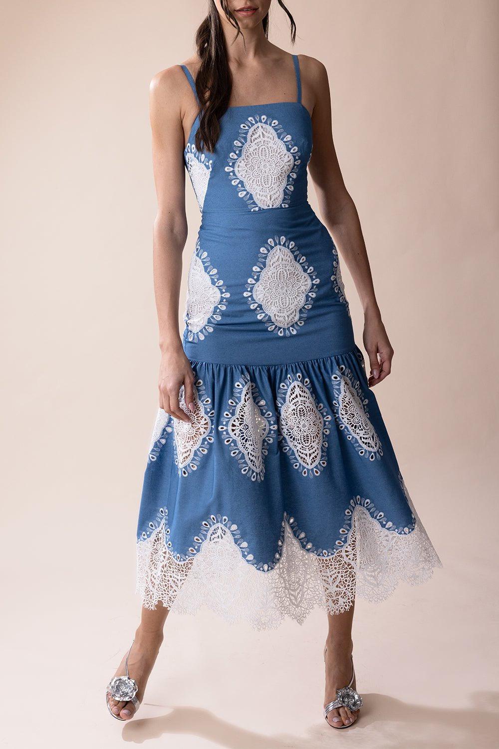 Cordelia Dress - Denim Ivory - Image 7