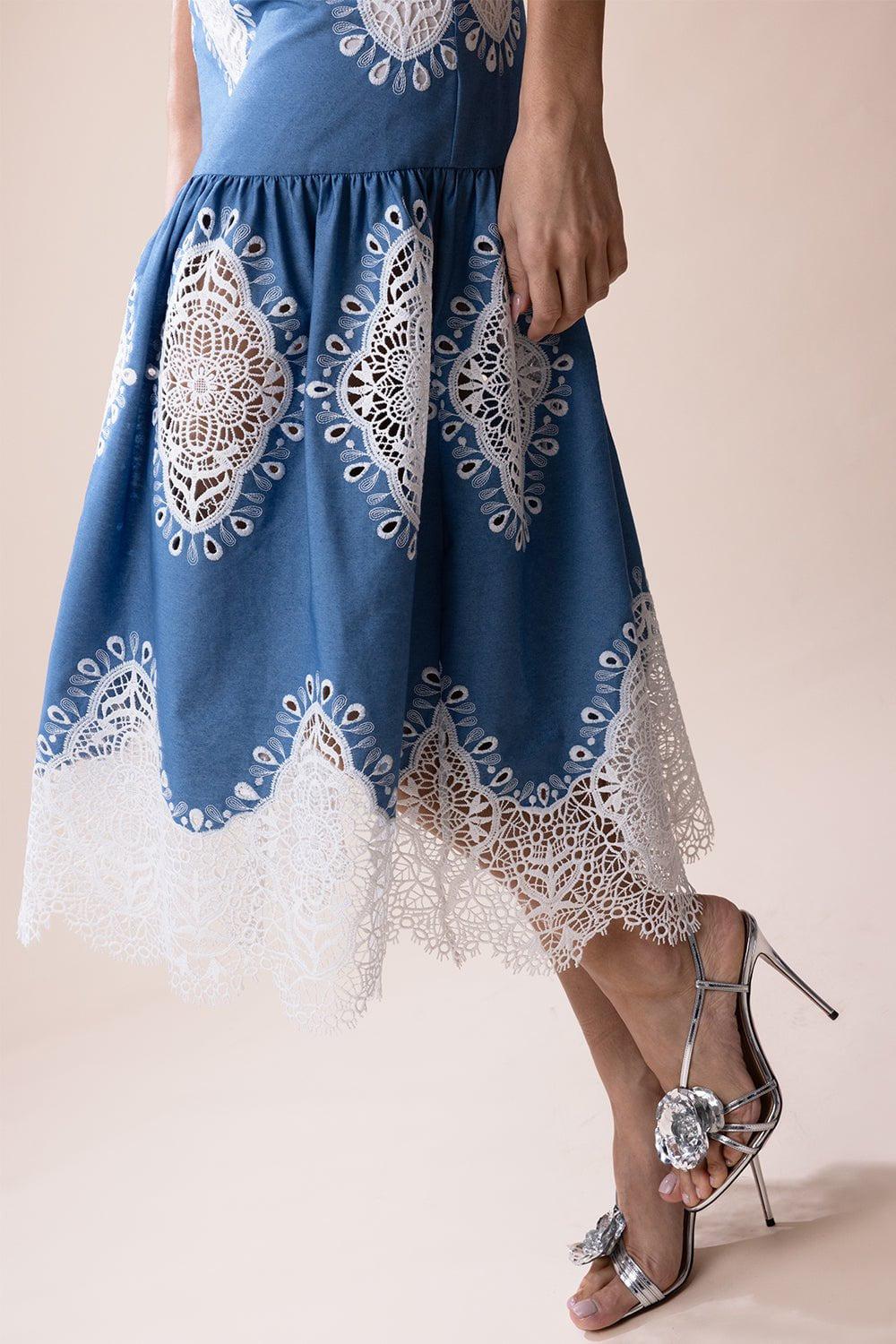 Cordelia Dress - Denim Ivory - Image 8
