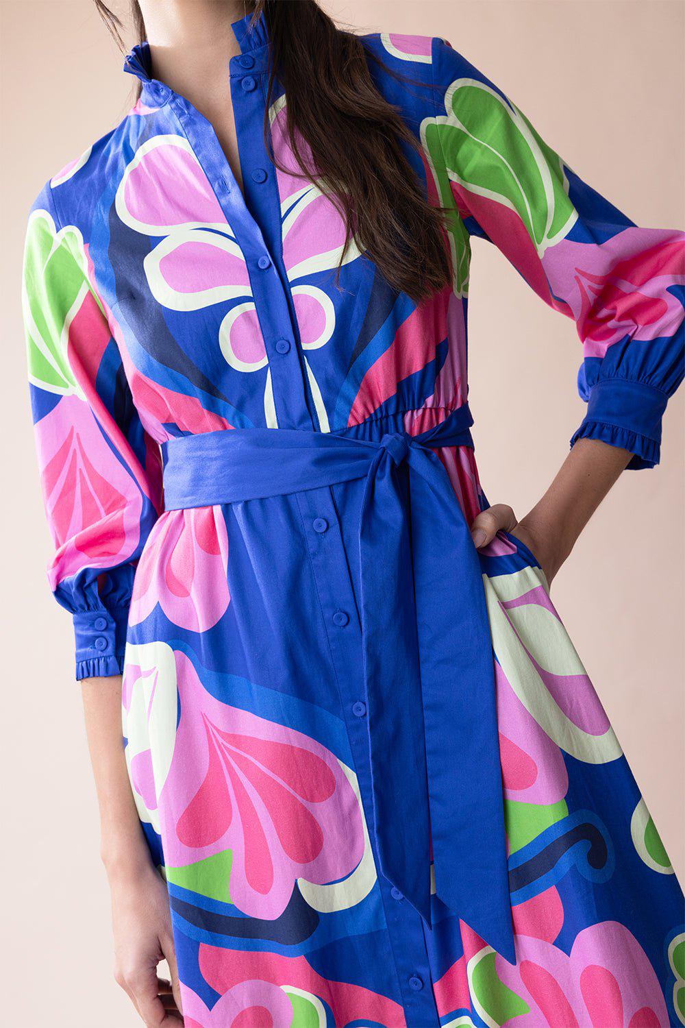 Demi Dress - Seventies Blue - Image 9
