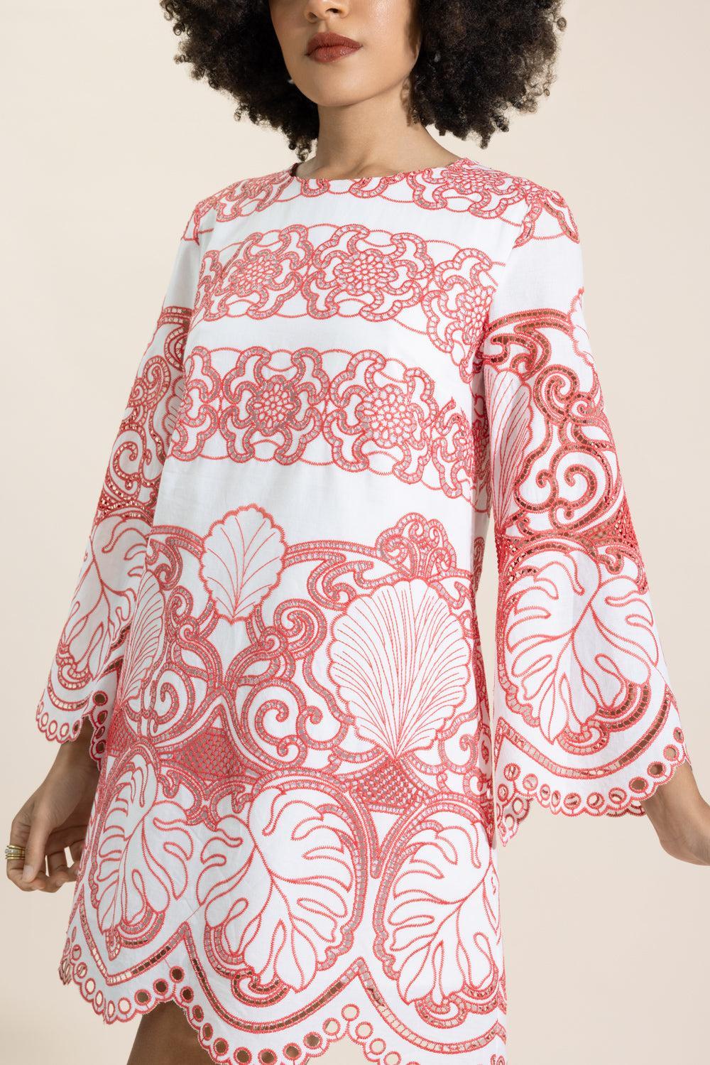 Stevie Dress - White Coral - Image 3