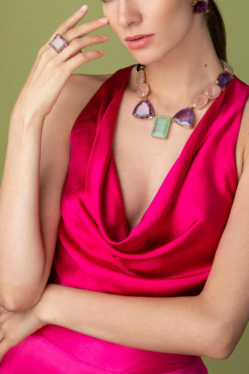 Amethyst Fluorite Necklace - Image 2