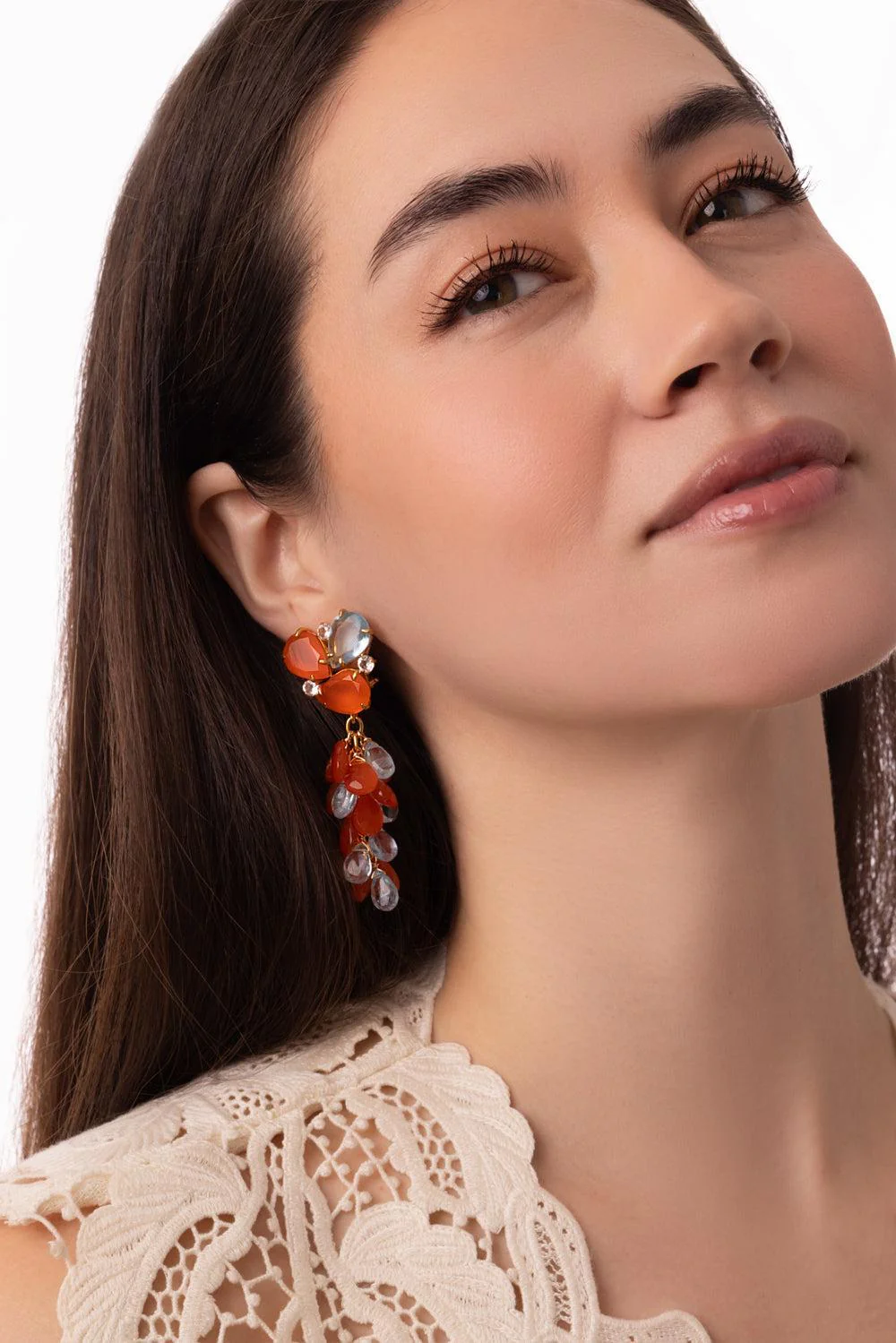 Carnelian Brilliant Earrings - Image 2