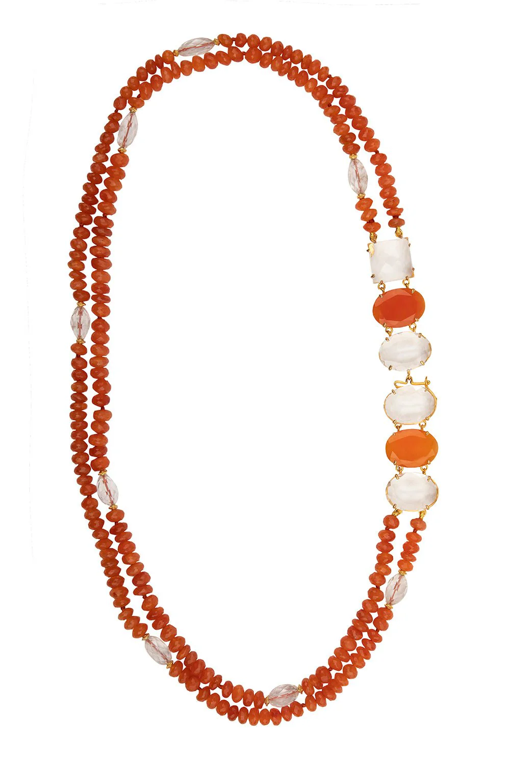 Carnelian Quartz Clementine Necklace