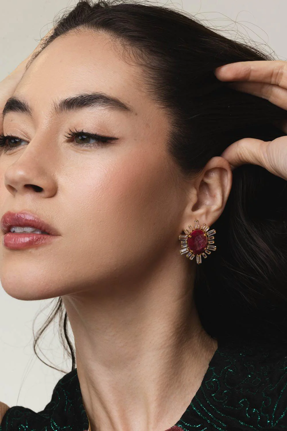 Corrundum Cz Earrings - Image 3