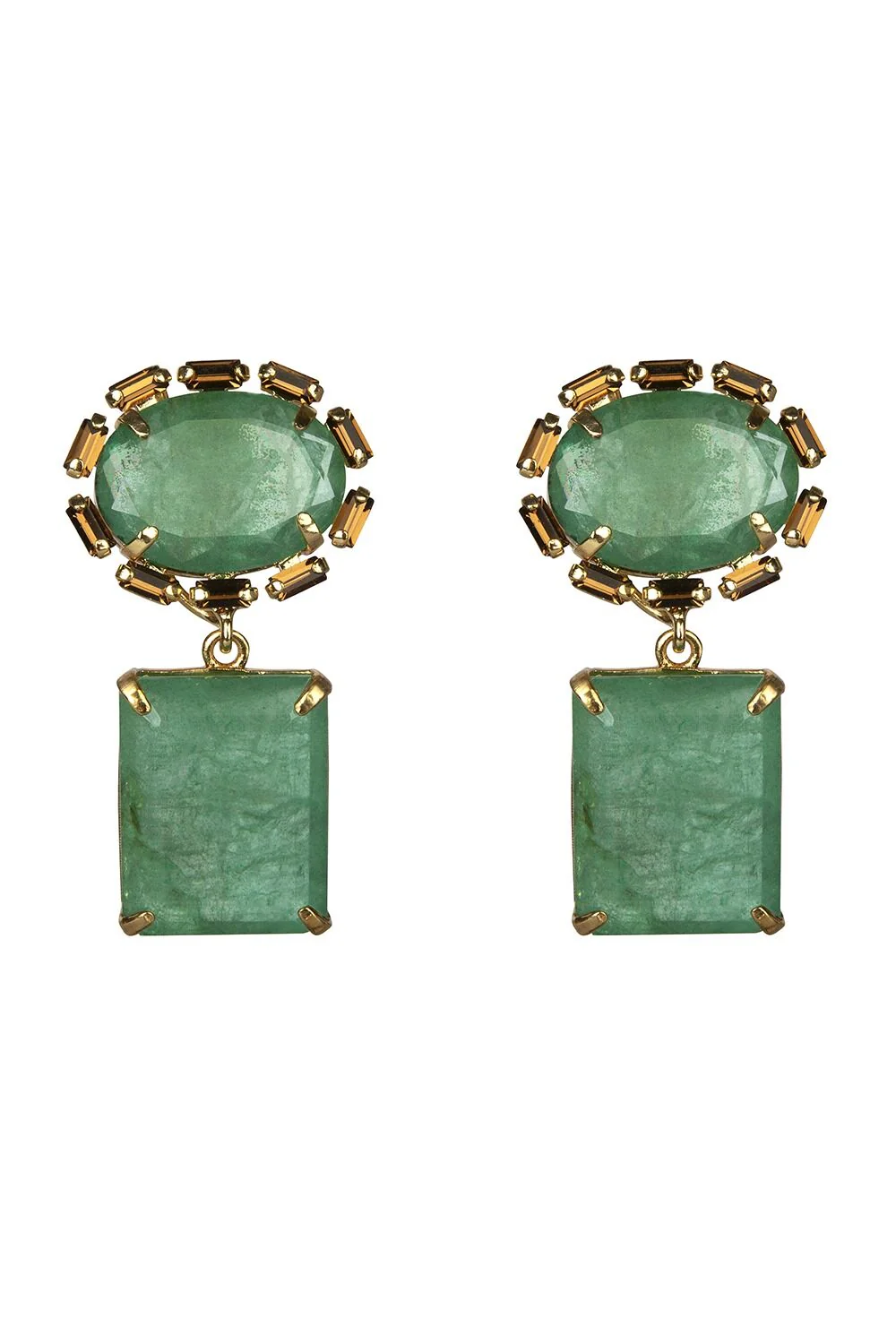 Fluorite Quartz Rhea Earrings