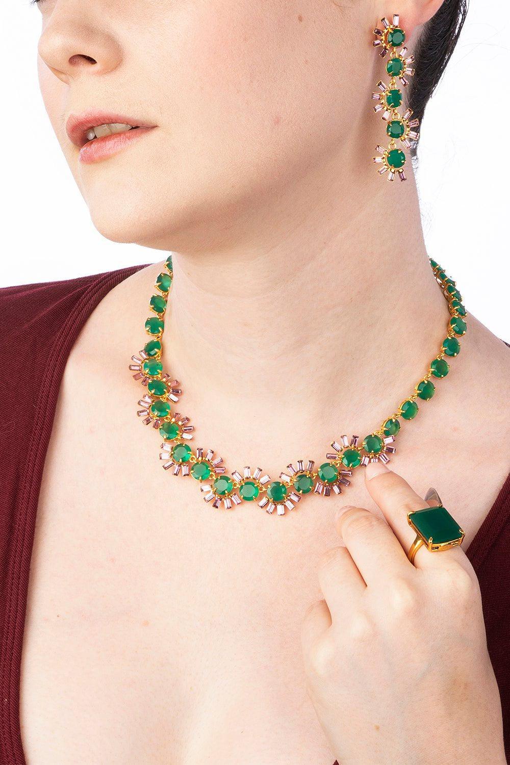 Green Onyx Crystal Necklace - Image 2