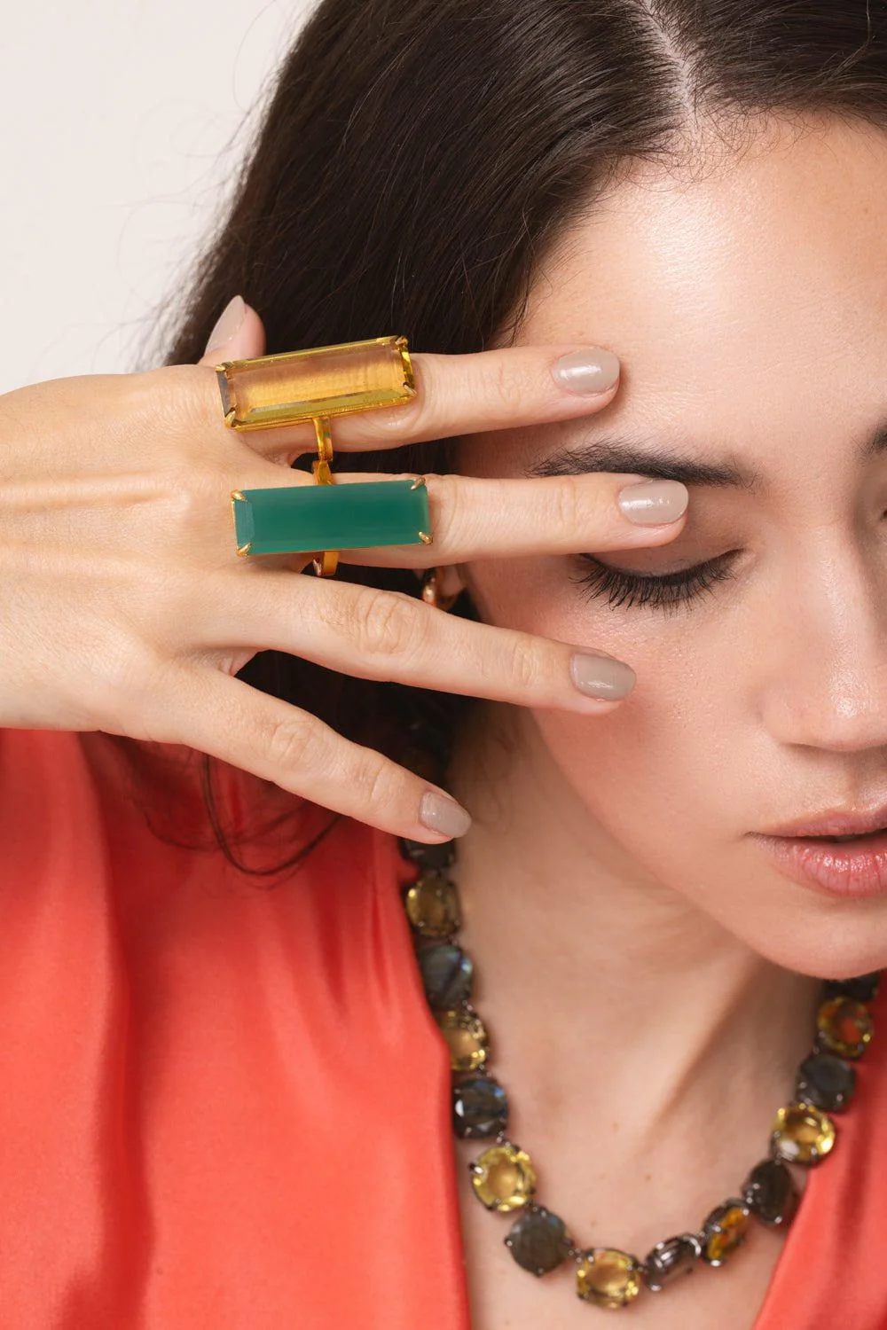 Green Onyx Lucille Ring - Image 2