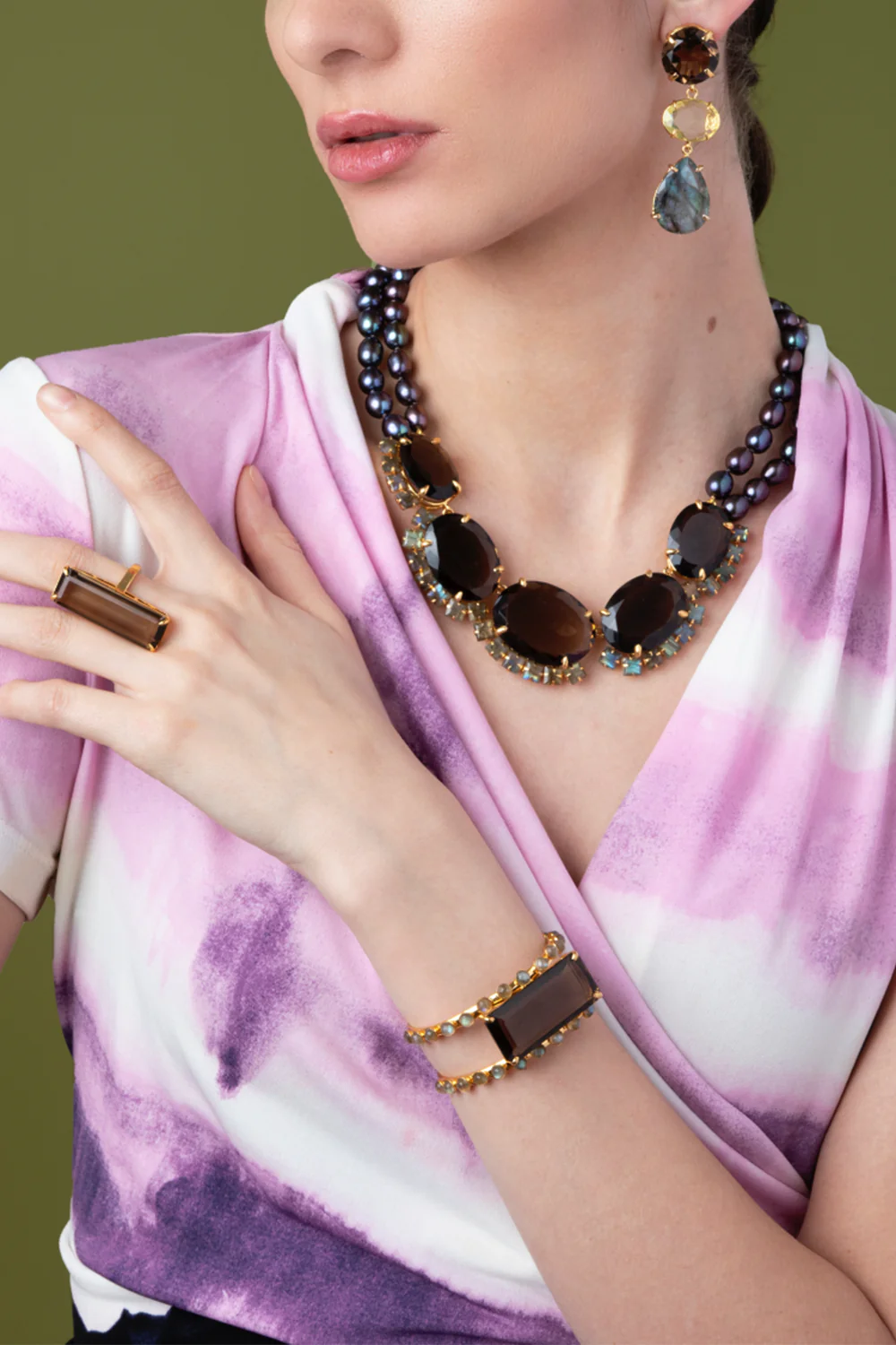 Labradorite Smoky Quartz Necklace - Image 2