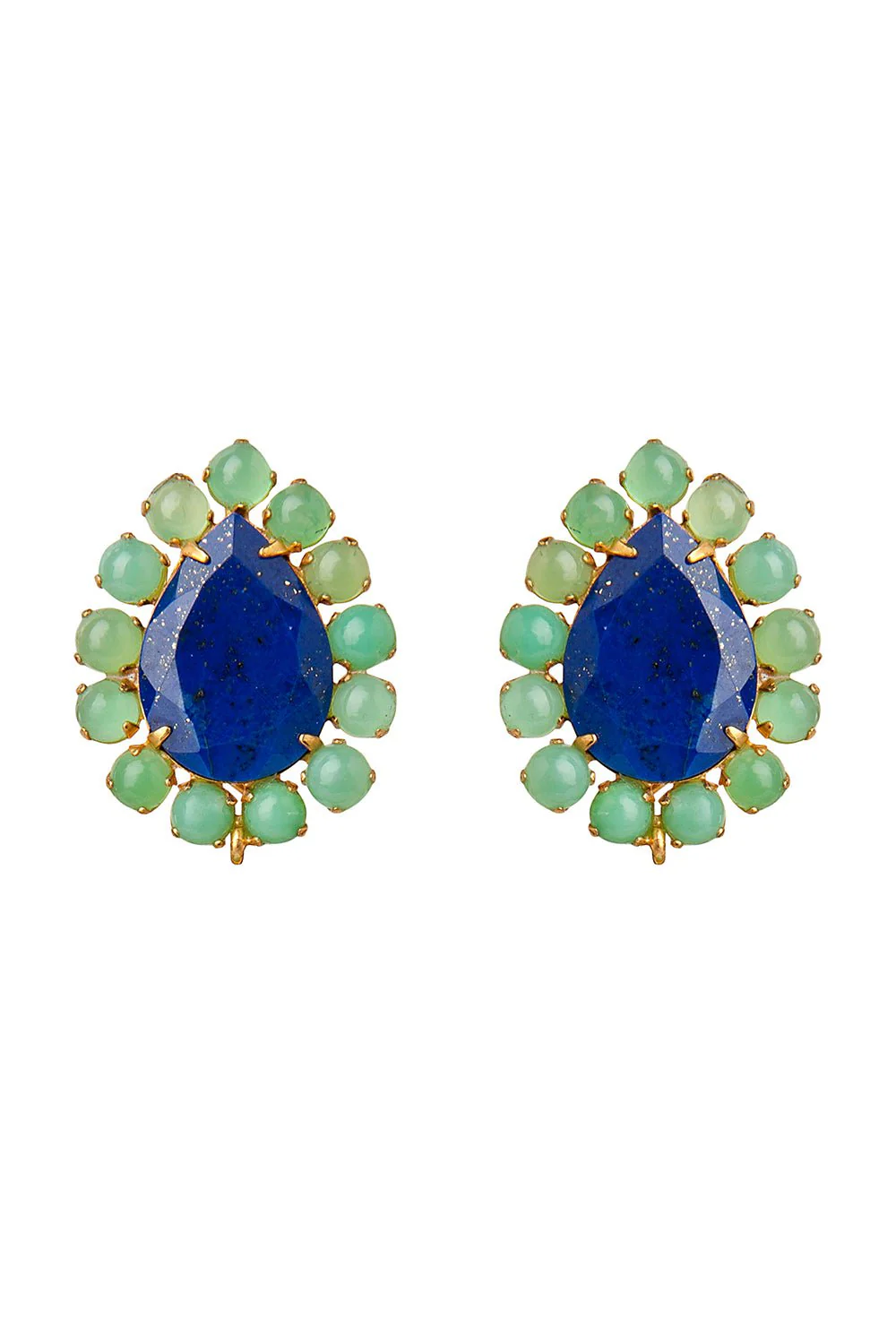 Lapis Chrysoprase Earrings