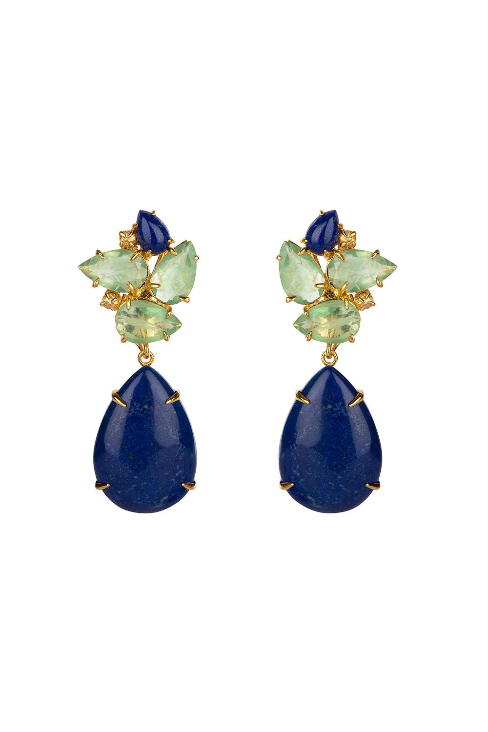 Lapis Fluorite Earrings