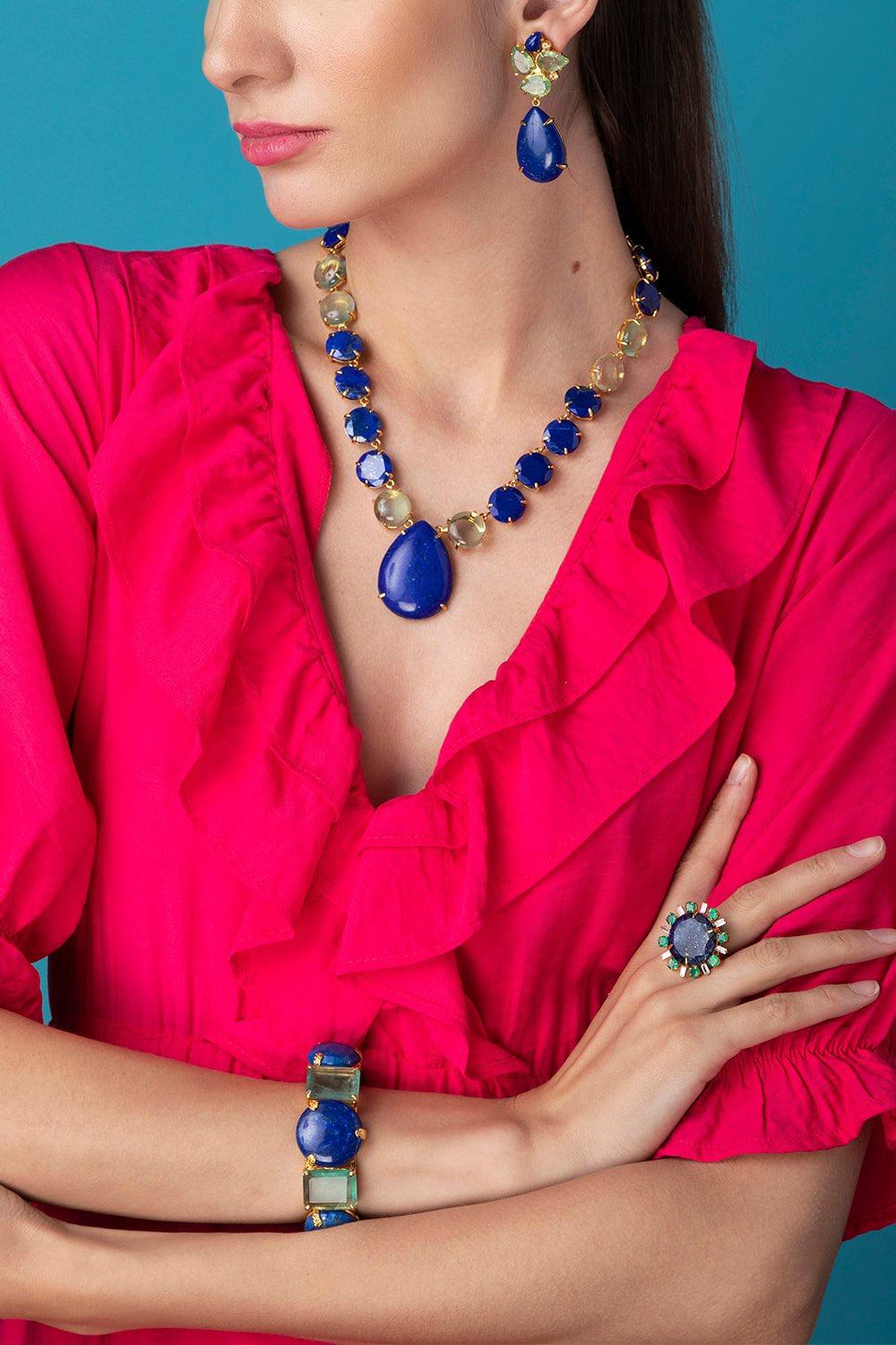 Lapis Fluorite Earrings - Image 2