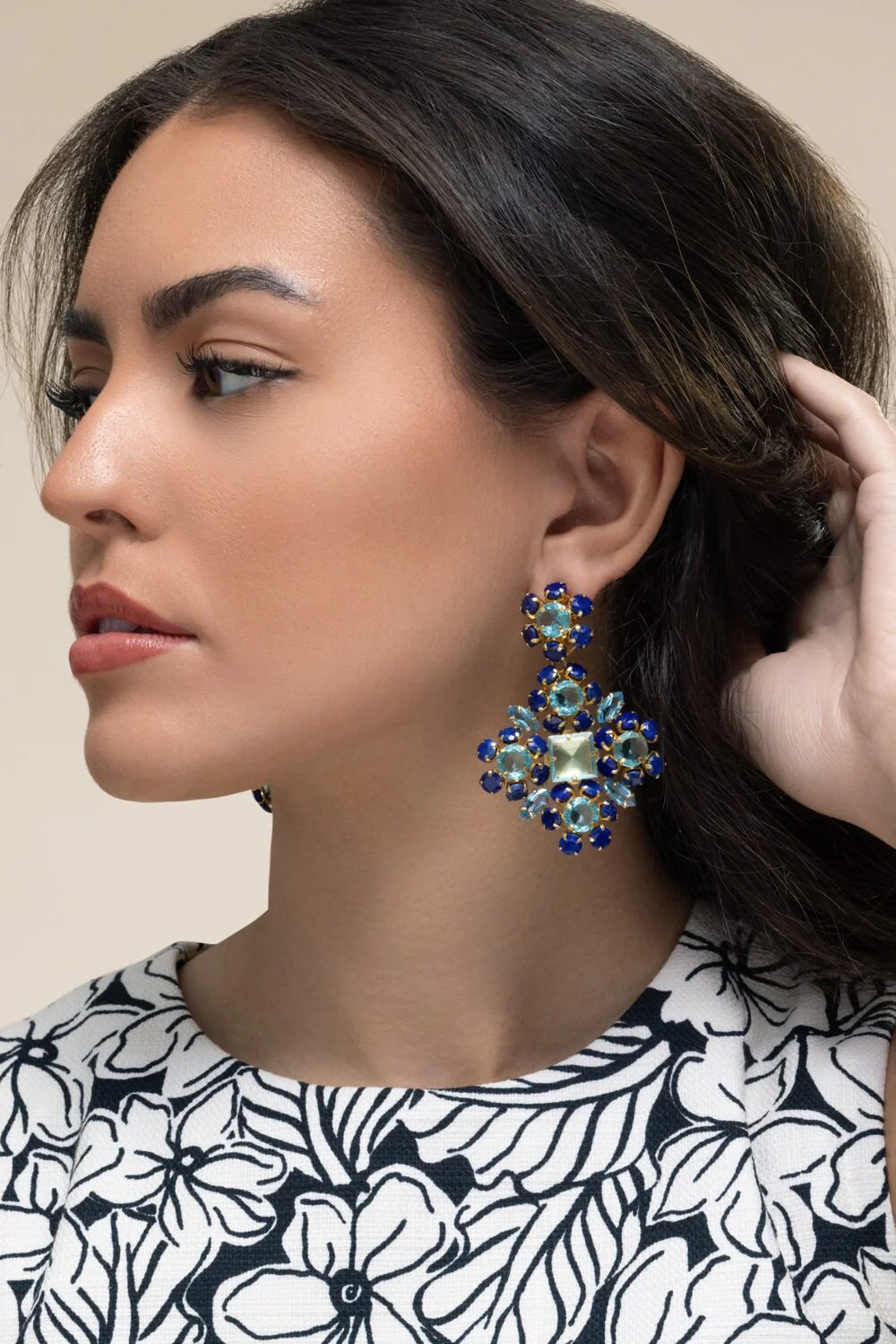 Lapis Quartz Ariadne Earrings - Image 2