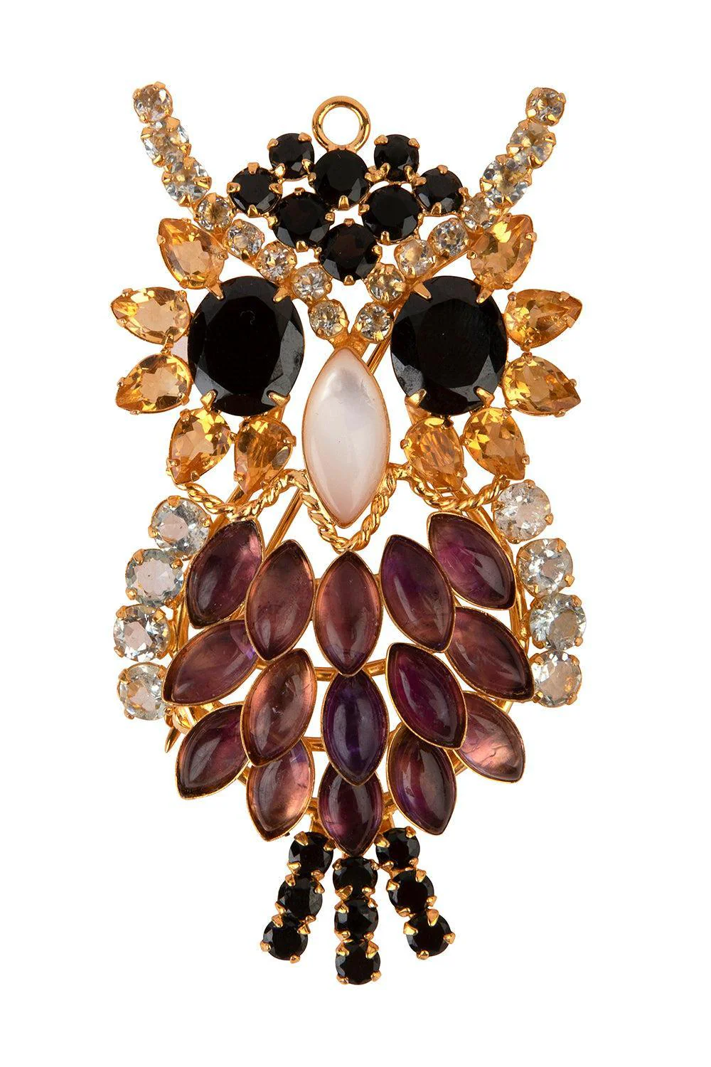 Onyx Amethyst Aquamarine Anya Pin Pendant