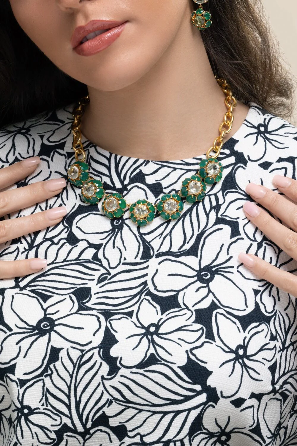 Onyx Amethyst Green Odessa Necklace - Image 3