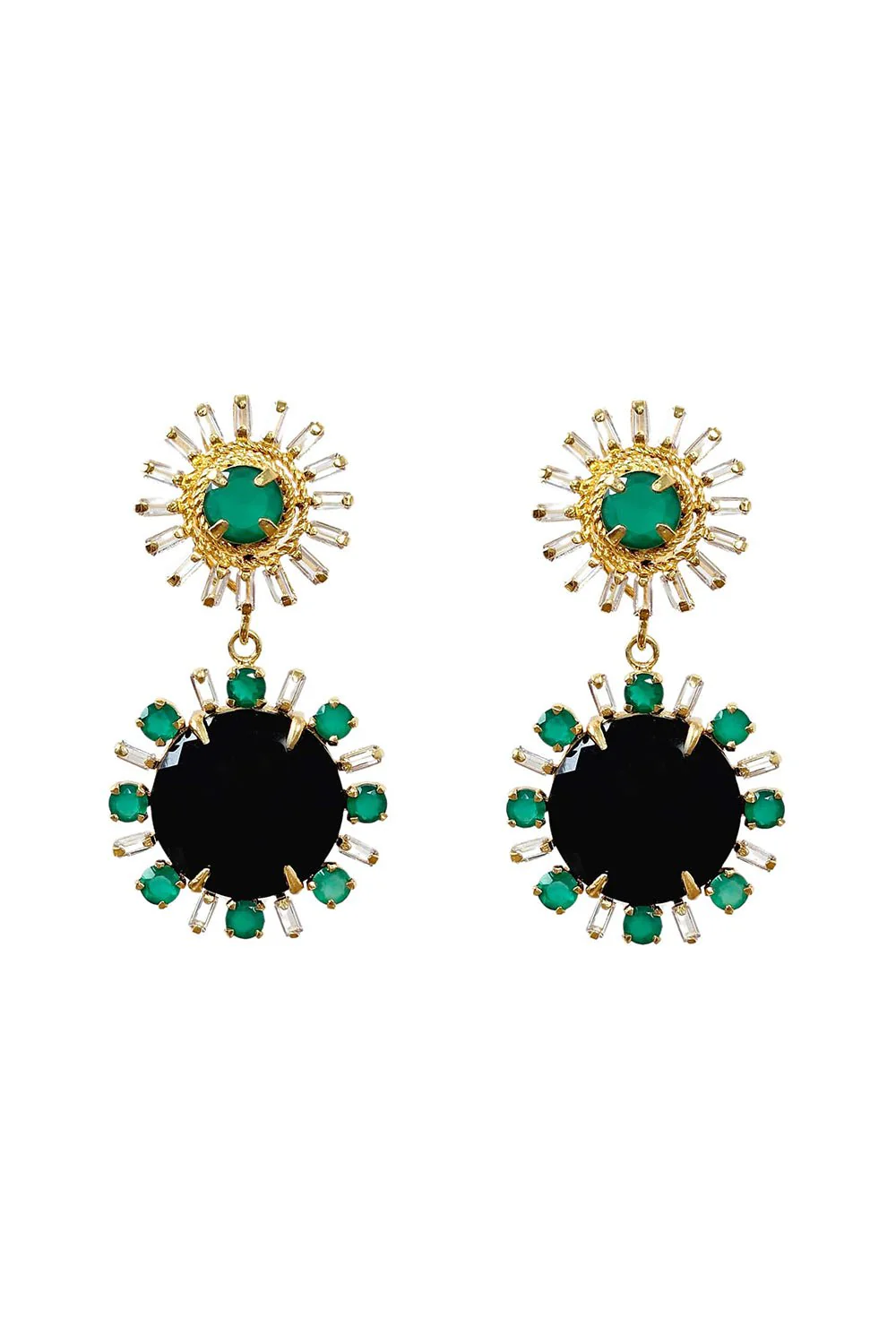 Onyx Baguette Earrings