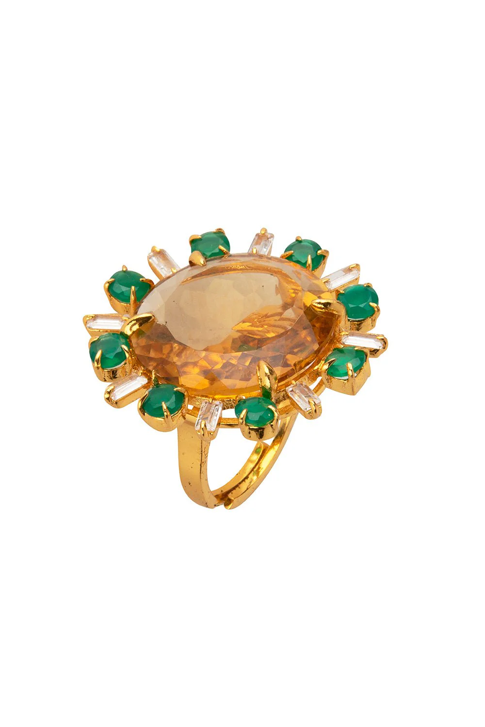Quartz Onyx Elsa Ring