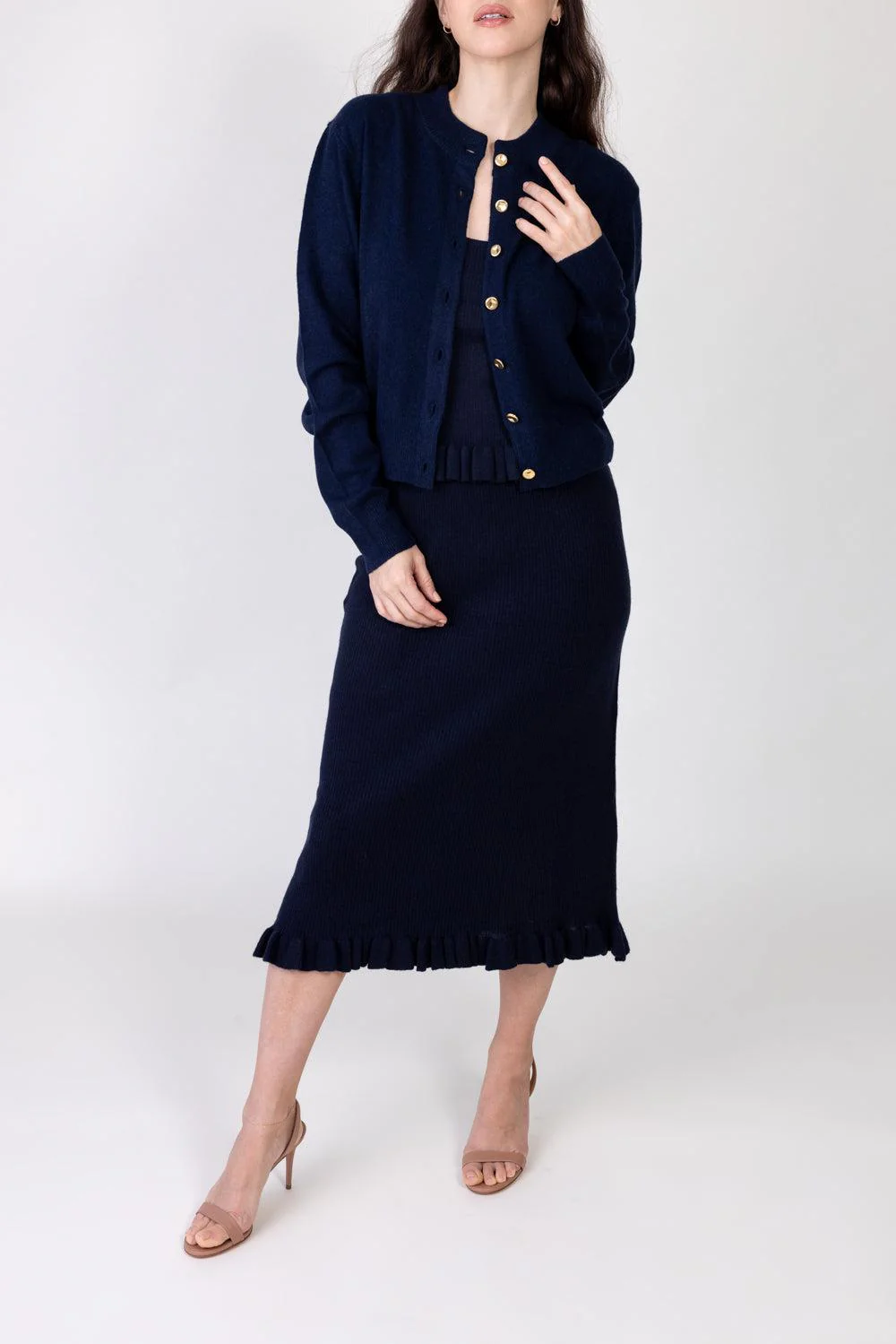 THE AUBREY CARDIGAN - NAVY - Image 3