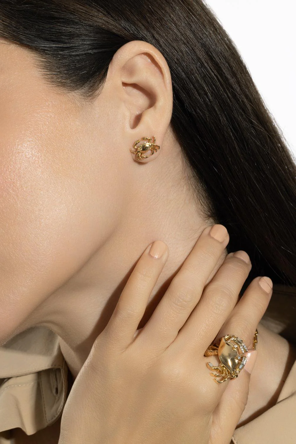 Cancer Zodiac Stud Earrings - Image 3