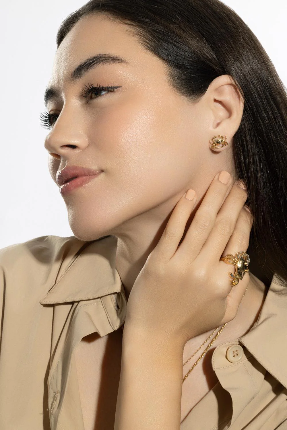 Cancer Zodiac Stud Earrings - Image 4