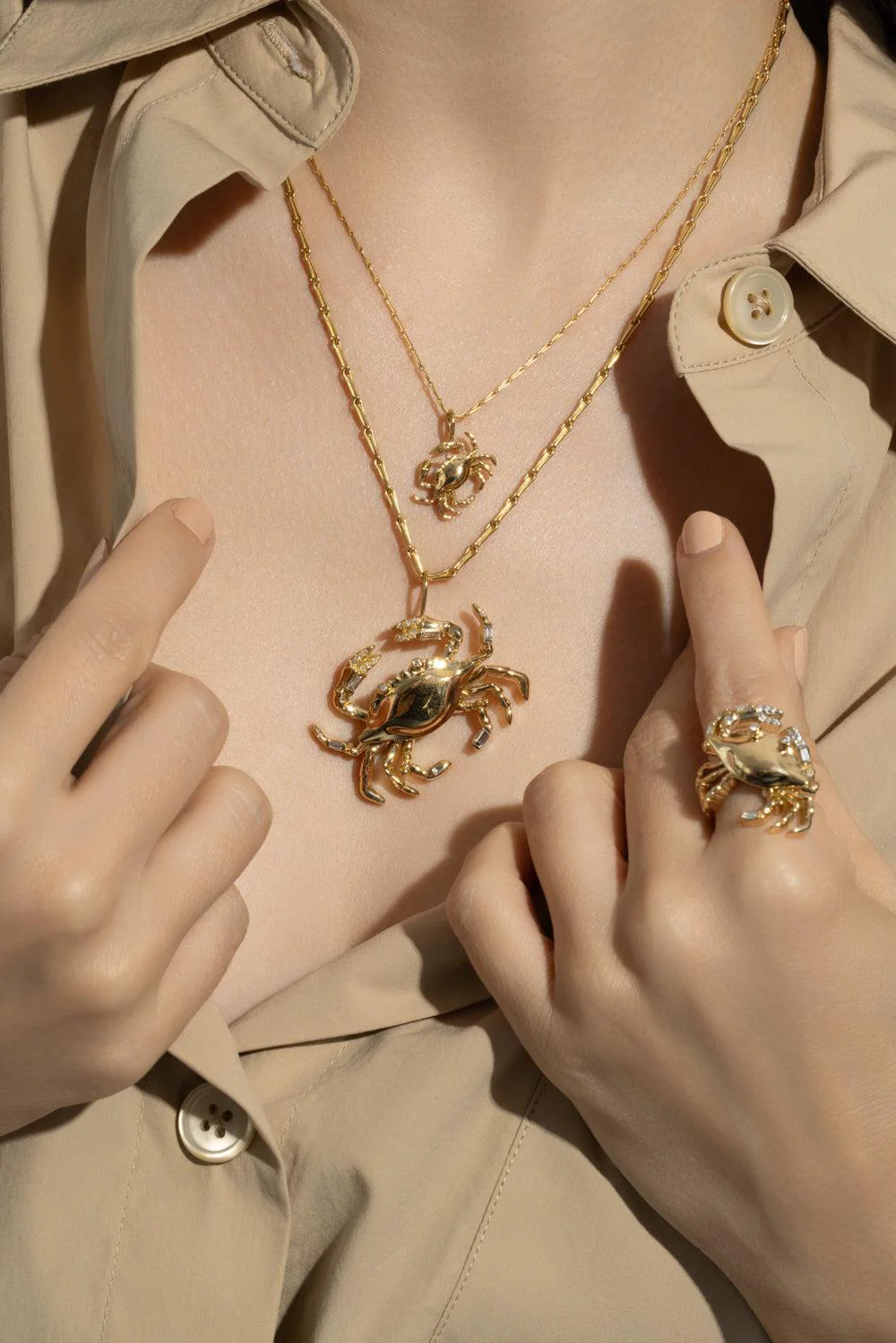 Large Cancer Zodiac Necklace - Image 4