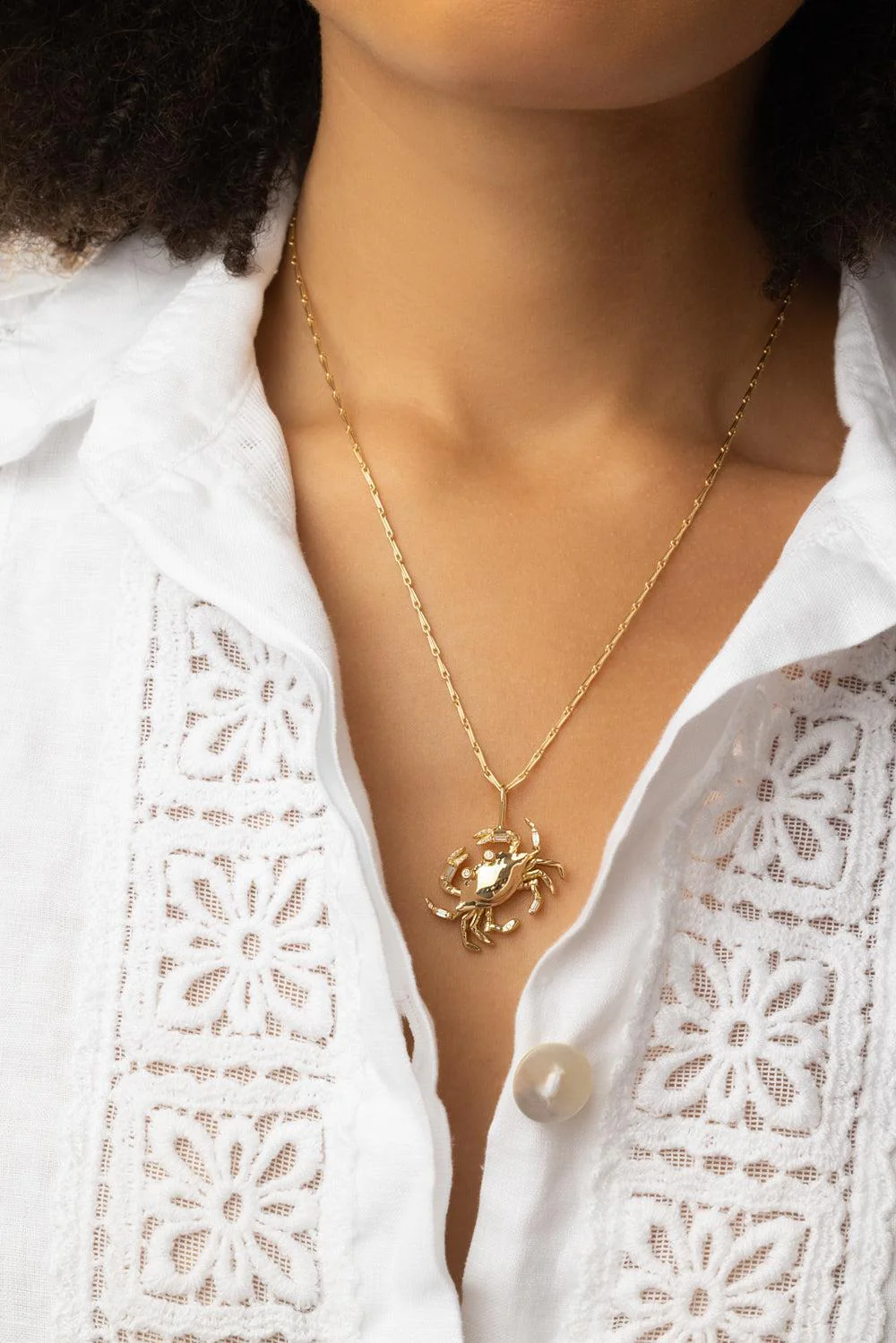 Medium Cancer Zodiac Necklace - Image 2