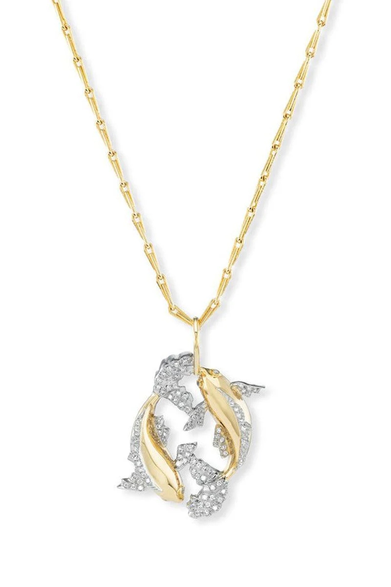 Medium Pisces Zodiac Necklace
