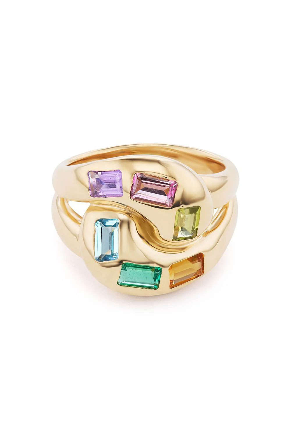 Multi Colored Knot Ring