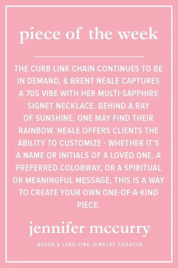 Narrow Sunshine Signet Pendant Necklace - Image 3