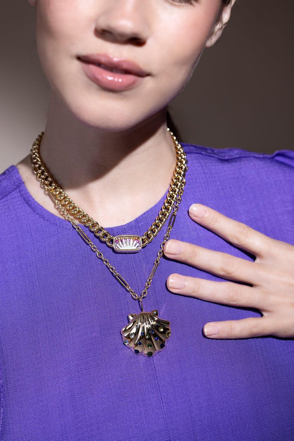 Narrow Sunshine Signet Pendant Necklace - Image 5