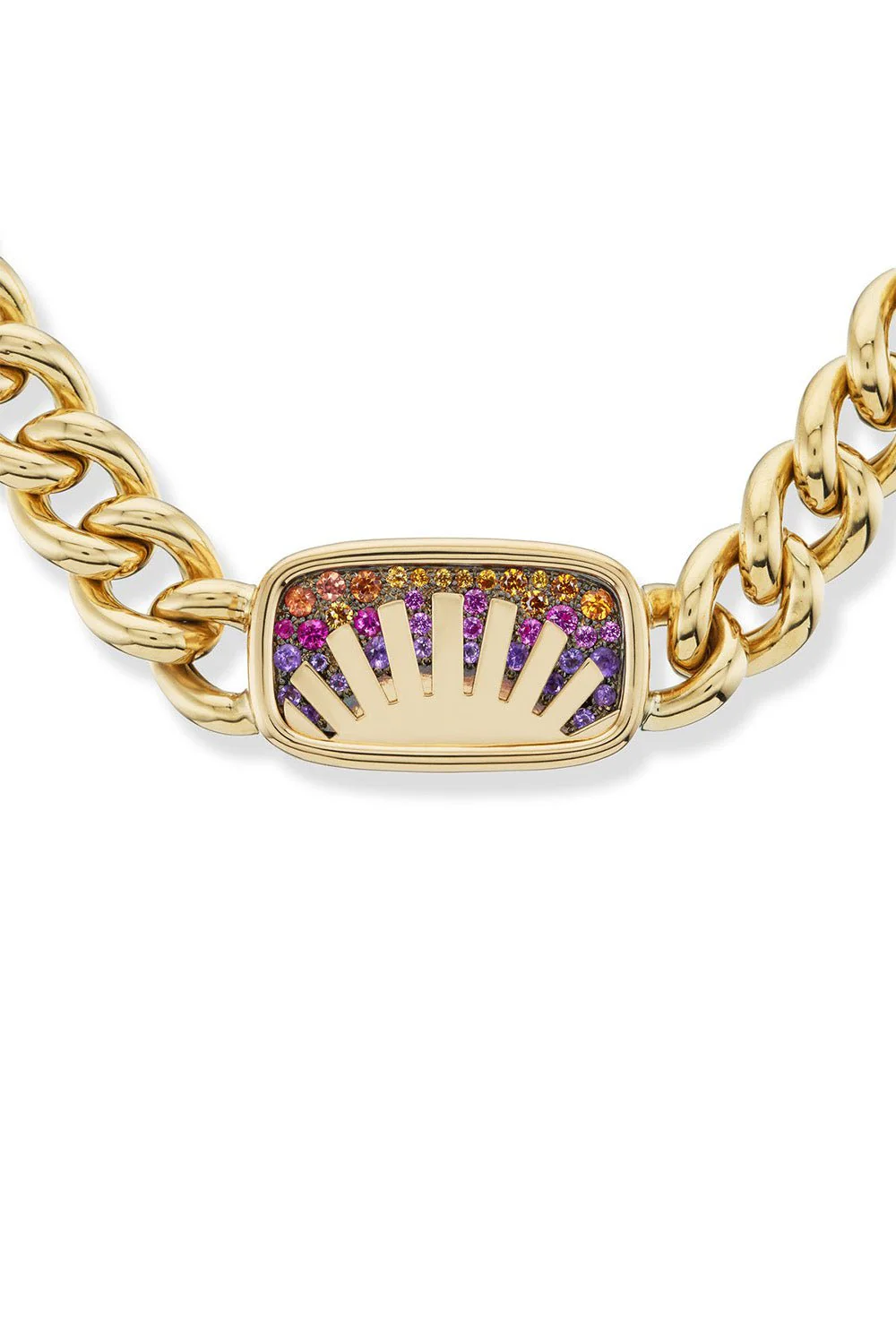Narrow Sunshine Signet Pendant Necklace - Image 6