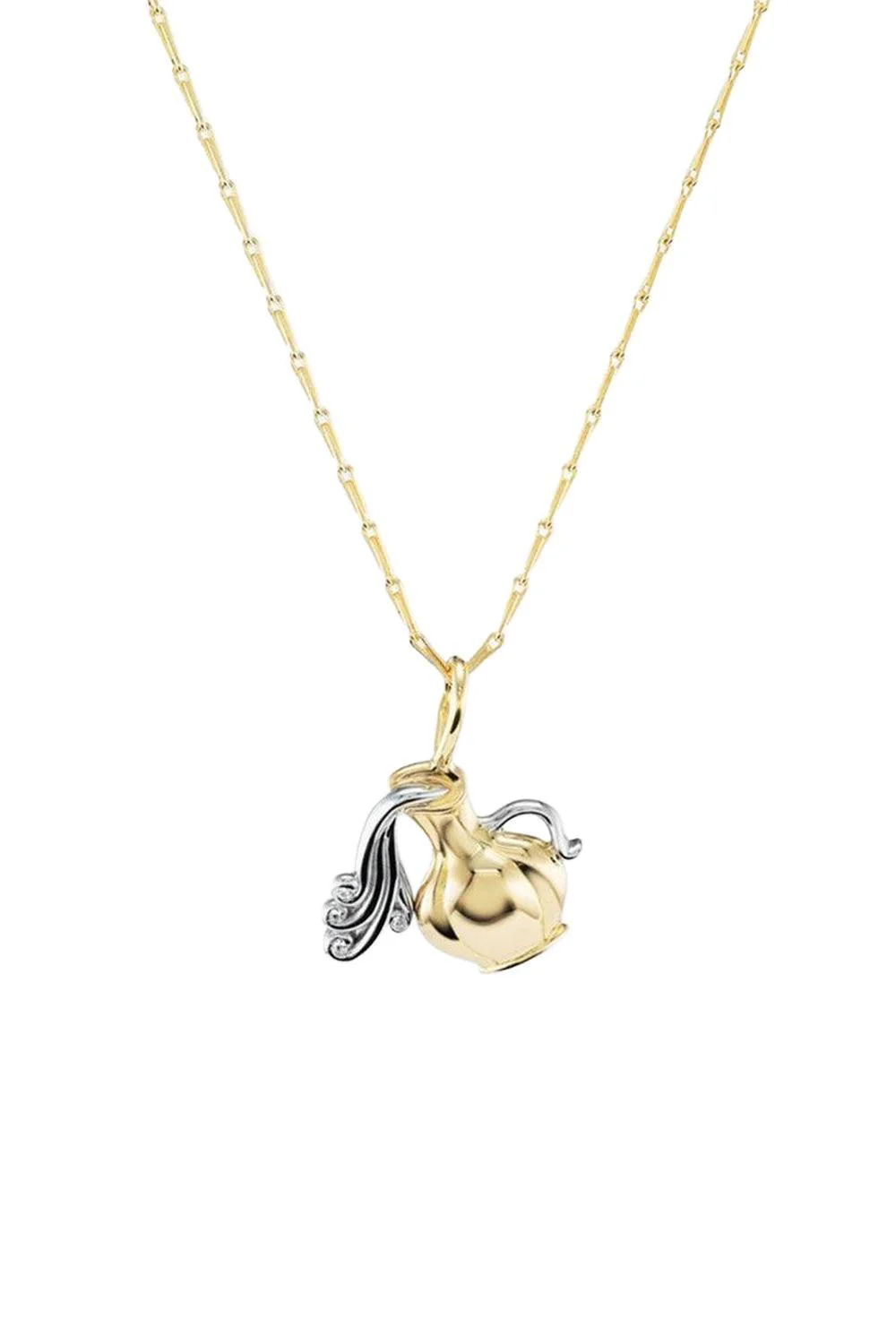 Small Aquarius Zodiac Necklace
