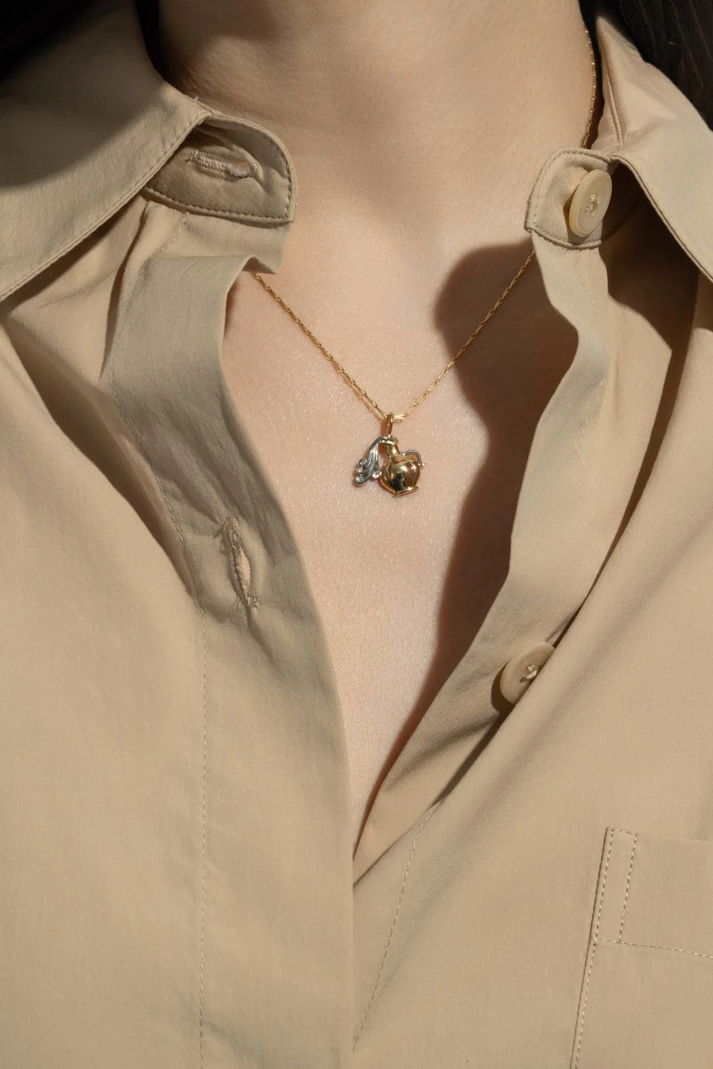 Small Aquarius Zodiac Necklace - Image 2